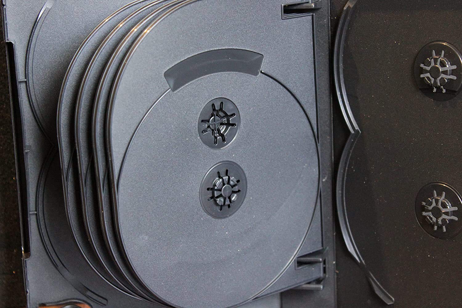 CHANGE DVD BOX ★ MegaDisc New 1 Black Multi Twelve Tray DVD Case Box 33mm 12